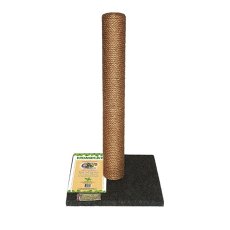 Homecat / Когтеточка Хоумкэт для кошек Столбик Макси с Кошачьей мятой Серый Ковролин Джут