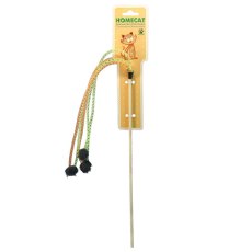 Homecat / Дразнилка Хоумкэт для кошек Помпоны из норки на пружинах