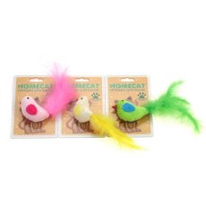 Homecat / Игрушка Хоумкэт для кошек птичка с хвостом из перьев