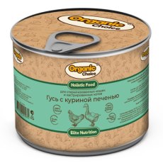 Organic Сhoice / Влажный корм Консервы Органик Чойс для Стерилизованных кошек Гусь с куриной печенью (цена за упаковку)