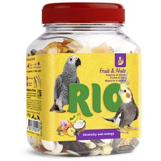 Rio Fruits&Nuts / Лакомство Рио для средних и крупных попугаев Фруктово-ореховая смесь
