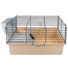 Homepet / Клетка Хоумпет для кроликов хорьков морских свинок с наполнением Миска и 2 Кормушки 58х40х34см Шаг прута 25 мм