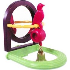 Penn Plax / Игрушка Пен Плакс для птиц Зеркало с Птичкой и колокольчиком