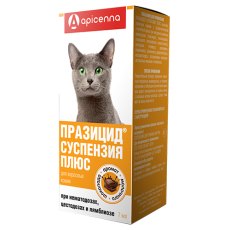 Apicenna ПРАЗИЦИД-СУСПЕНЗИЯ ПЛЮС для кошек флакон шприц-дозатор