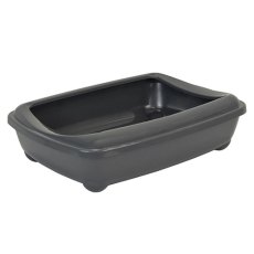 Homecat / Туалет Хоумкэт для кошек с бортиком серый