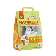 Homecat Naturelle Tofu / Комкующийся растительный наполнитель Хоумкэт для кошачьего туалета Мультифрукт