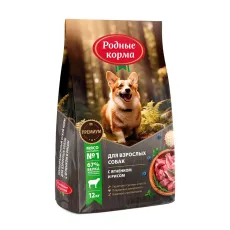 Родные Корма / Сухой корм для взрослых собак с Ягненком и рисом