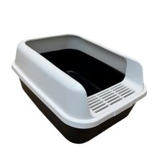 Homecat Комфорт плюс / Туалет Хоумеэт для кошек с бортиком серо-белый