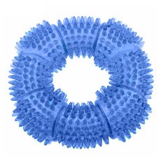 Homepet TPR / Игрушка Хоумпет для собак Кольцо с шипами и пищалкой секционное