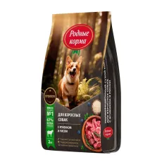 Родные Корма / Сухой корм для взрослых собак с Ягненком и рисом