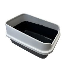 Homecat Комфорт плюс / Туалет Хоумеэт для кошек с бортиком серо-белый