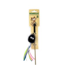 Homecat / Дразнилка Хоумкэт для кошек Осьминожка из норки с лентами с бубенчиком