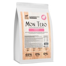 Mon Tero Superpremium Adult All Breed Monoprotein Turkey / Сухой корм Мон Теро для собак всех пород склонных к аллергии и проблемам с пищеварением из Индейки