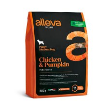 Alleva Natural Puppy Medium Chicken Pumpkin / Сухой корм Аллева для Щенков Средних пород Курица Тыква