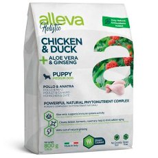 Alleva Holistic Puppy Medium Chicken Duck & Aloe vera Ginseng / Сухой корм Аллева для Щенков Средних пород Курица Утка Алоэ вера Женьшень