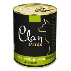 Clan Pride / Консервы Клан для собак Рубец и Печень Говяжья (цена за упаковку)