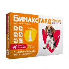 Бимаксгард КОМПЛЕКС Капли для собак 10-25 кг от Чесоточных клещей, Блох и Гельминтов