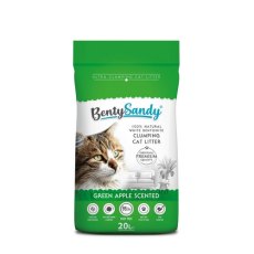 BentySandy Green Apple / Комкующийся наполнитель Бенти Сэнди для кошачьего туалета с ароматом Зеленого яблока