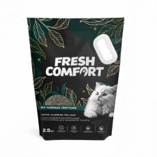 Fresh Comfort / Комкующийся растительный наполнитель Фреш Комфорт для кошачьего туалета из Чайных листьев