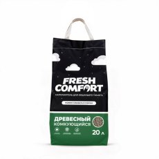 Fresh Comfort / Комкующийся наполнитель Фреш Комфорт для кошачьего туалета Древесный