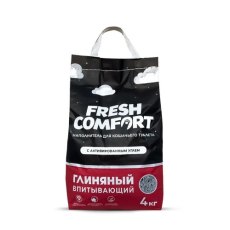 Fresh Comfort / Впитывающий наполнитель Фреш Комфорт для кошачьего туалета активированным углем