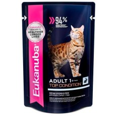 Eukanuba Adult Rabbit / Паучи (Влажный корм) Эукануба для взрослых кошек в возрасте от 1 года до 7 лет с Кроликом (цена за упаковку)