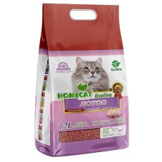 Homecat Ecoline / Комкующийся наполнитель Хоумкэт для кошачьего туалета аромат Лотос