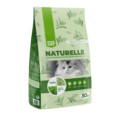 Homecat Naturelle Tofu / Комкующийся растительный наполнитель Хоумкэт для кошачьего туалета Зеленый чай