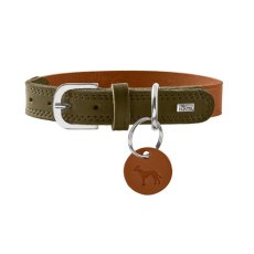 Hunter Lemvig / Ошейник Хантер для собак натуральная кожа Оливково-коричневый