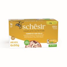 Schesir / Влажный корм Консервы Шезир для кошек Тунец куриное филе (цена за упаковку)