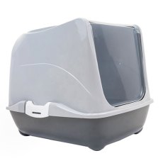 Homecat / Туалет Хоумкэт для кошек Малый закрытый с дверцей серый