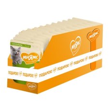 Мнямс Влажный корм Паучи для Стерилизованных кошек Кусочки в соусе с Кроликом (цена за упаковку)