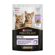 PRO PLAN Kitten HEALTHY START / Влажный корм Паучи ПРО ПЛАН для Котят, беременных и кормящих кошек паштет с Индейкой (цена за упаковку)