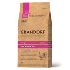 Grandorf Holistic & Hypoallergenic Medium Maxi Turkey / Сухой корм Грандорф Низкозерновой для взрослых собак Средних и Крупных пород Индейка
