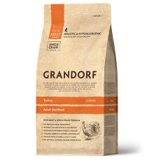 Grandorf Holistic & Hypoallergenic Sterilized Adult Turkey / Сухой корм Грандорф Низкозерновой для Стерилизованных кошек Индейка