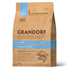 Grandorf Holistic & Hypoallergenic Medium Maxi White Fish / Сухой корм Грандорф Низкозерновой для взрослых собак Средних и Крупных пород Белая рыба