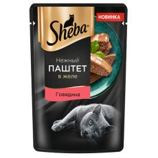 Sheba / Паучи Шеба для кошек Нежный паштет в желе Говядина (цена за упаковку)