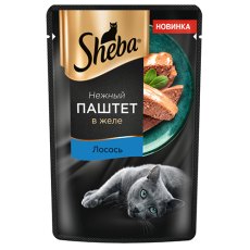 Sheba / Паучи Шеба для кошек Нежный паштет в желе Лосось (цена за упаковку)