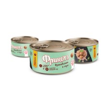 Фрикотэ Консервы для кошек Фрикадельки с фаршем кролика в сливочно-овощном соусе (цена за упаковку)