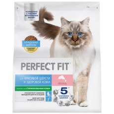 Perfect Fit Hair&Skin / Сухой корм Перфект Фит для кошек для Красивой и здоровой кожи Лосось