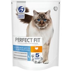 Perfect Fit Cat Hair & Skin / Сухой корм Перфект Фит для кошек для Красивой шерсти и здоровой кожи Индейка