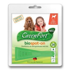 Green Fort Neo Biospot-on / БиоКапли Грин Форт Нео от Блох Клещей и Комаров для Средних собак весом 10-25кг