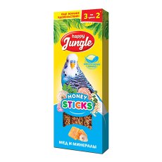 Happy Jungle Honey Sticks / Лакомство Хеппи Джангл для птиц Палочки при линьке