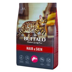 Mr.Buffalo Hair & Skin / Сухой корм Мистер Бафало для кошек для Шерсти и Кожи Лосось