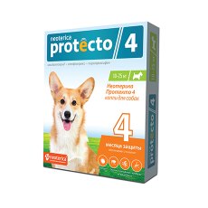 Neoterica Protecto 4 / Капли Неотерика Протекто от Клещей и Блох для собак весом от 10 до 25 кг
