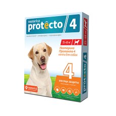 Neoterica Protecto 4 / Капли Неотерика Протекто от Клещей и Блох для собак весом от 25 до 40 кг
