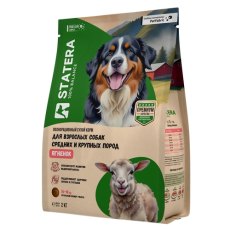 Statera / Сухой корм Статера для взрослых собак средних и крупных пород с Ягненком