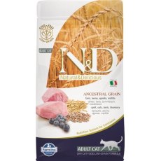 Farmina N&D Ancestral Grain Adult Spelt Oats Lamb & Blueberry / Сухой Низкозерновой корм Фармина для взрослых кошек Ягненок с Черникой