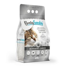 BentySandy Activated Carbon / Комкующийся наполнитель Бенти Сэнди для кошачьего туалета с Активированным углем