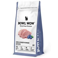 BOWL WOW / Сухой корм Боул Вау для Котят с Курицей и черникой